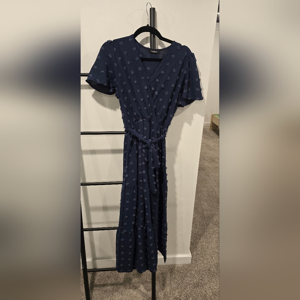 Elegant Navy Blue Women's Dress
